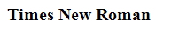Times New Roman